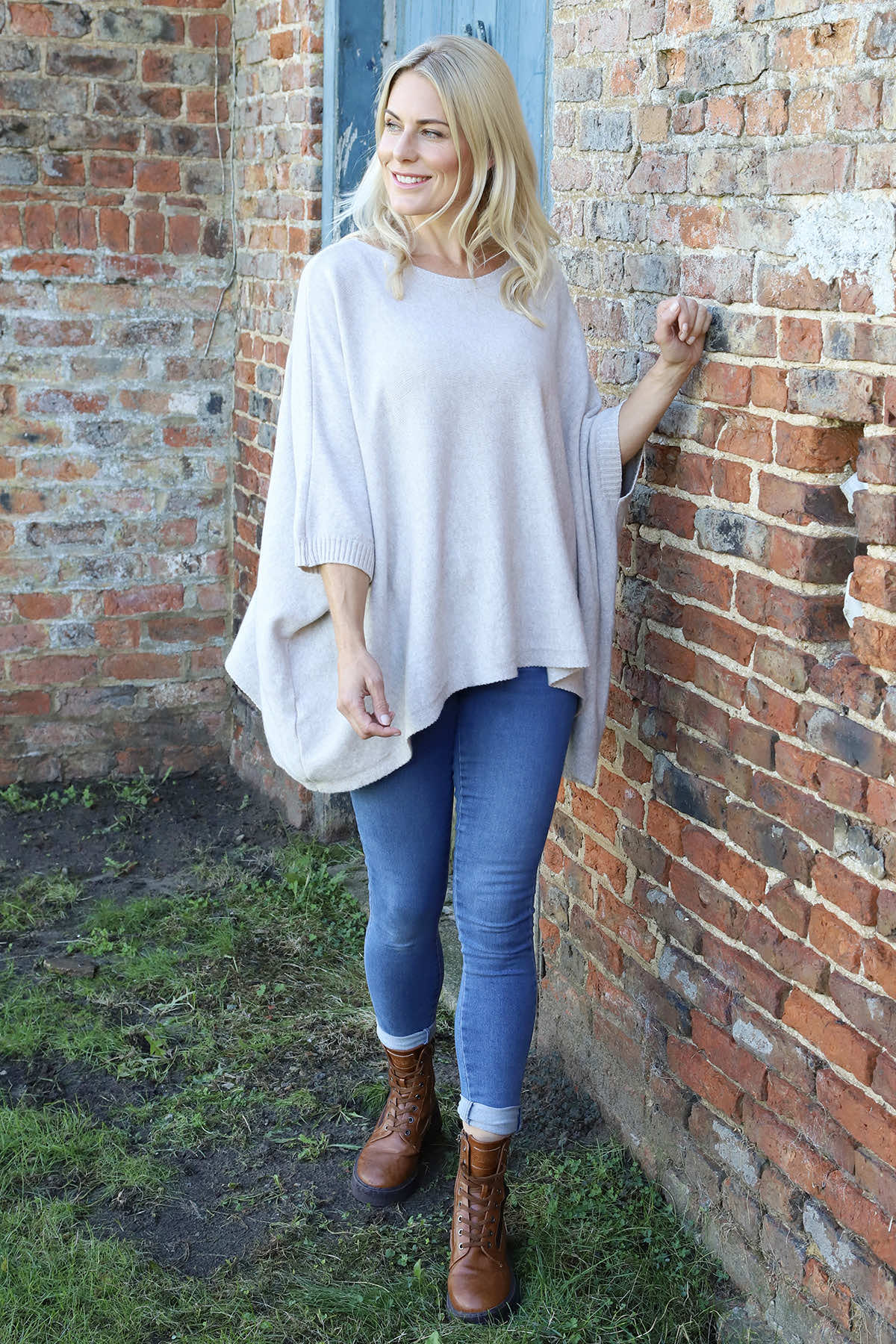 Saffron Knitted Jumper Stone