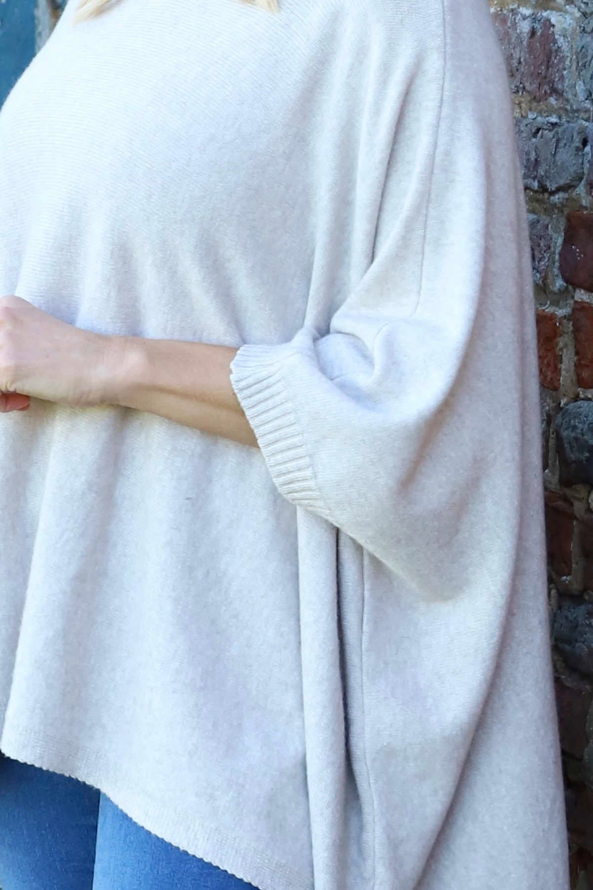 Saffron Knitted Jumper Stone