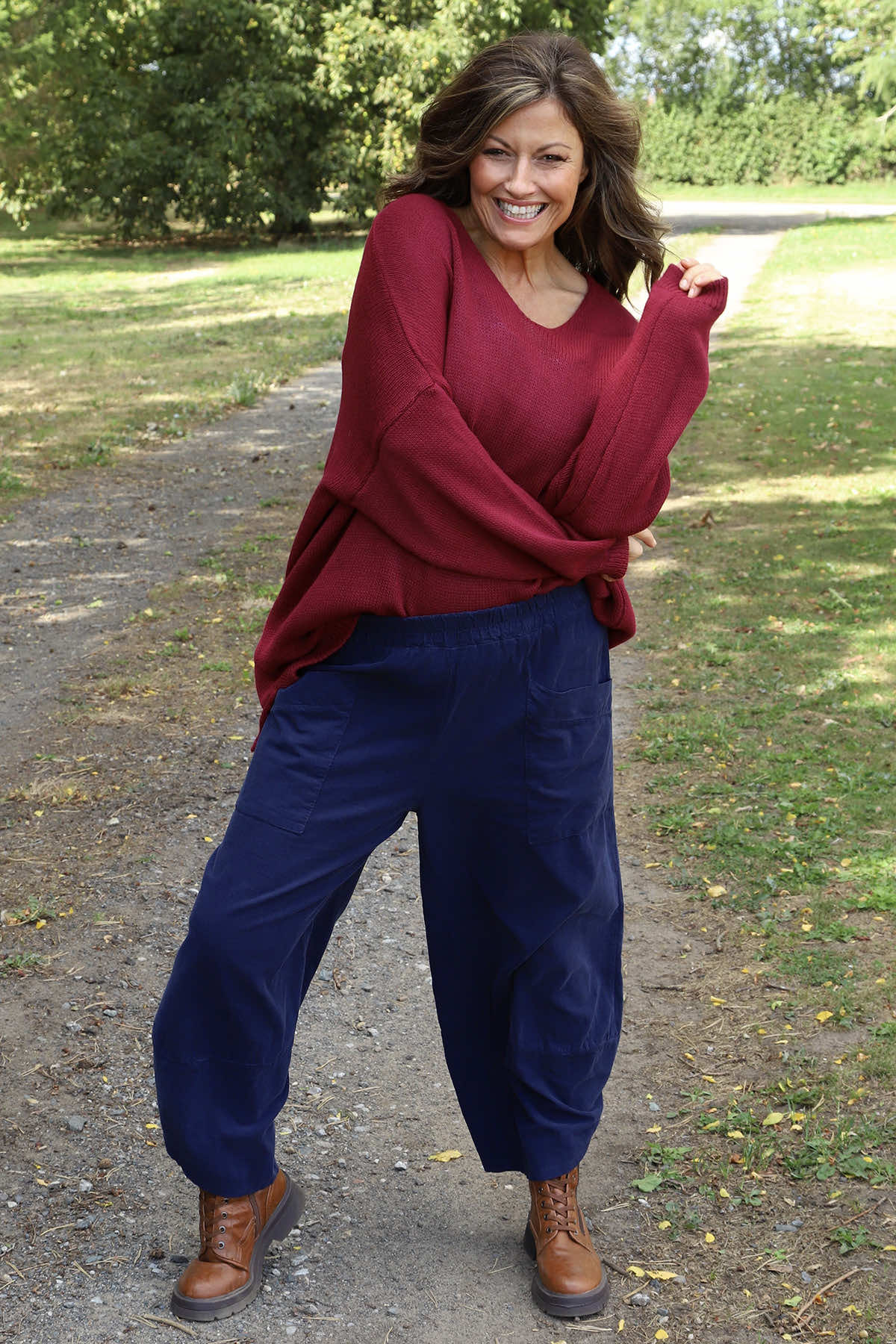 Primrose Needlecord Trousers Navy