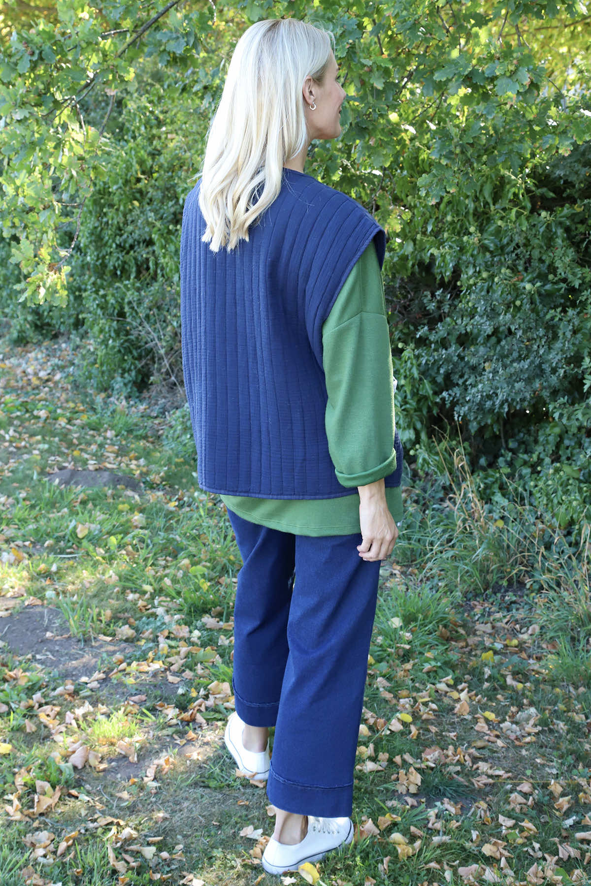 Agatha Cotton Padded Gilet Navy