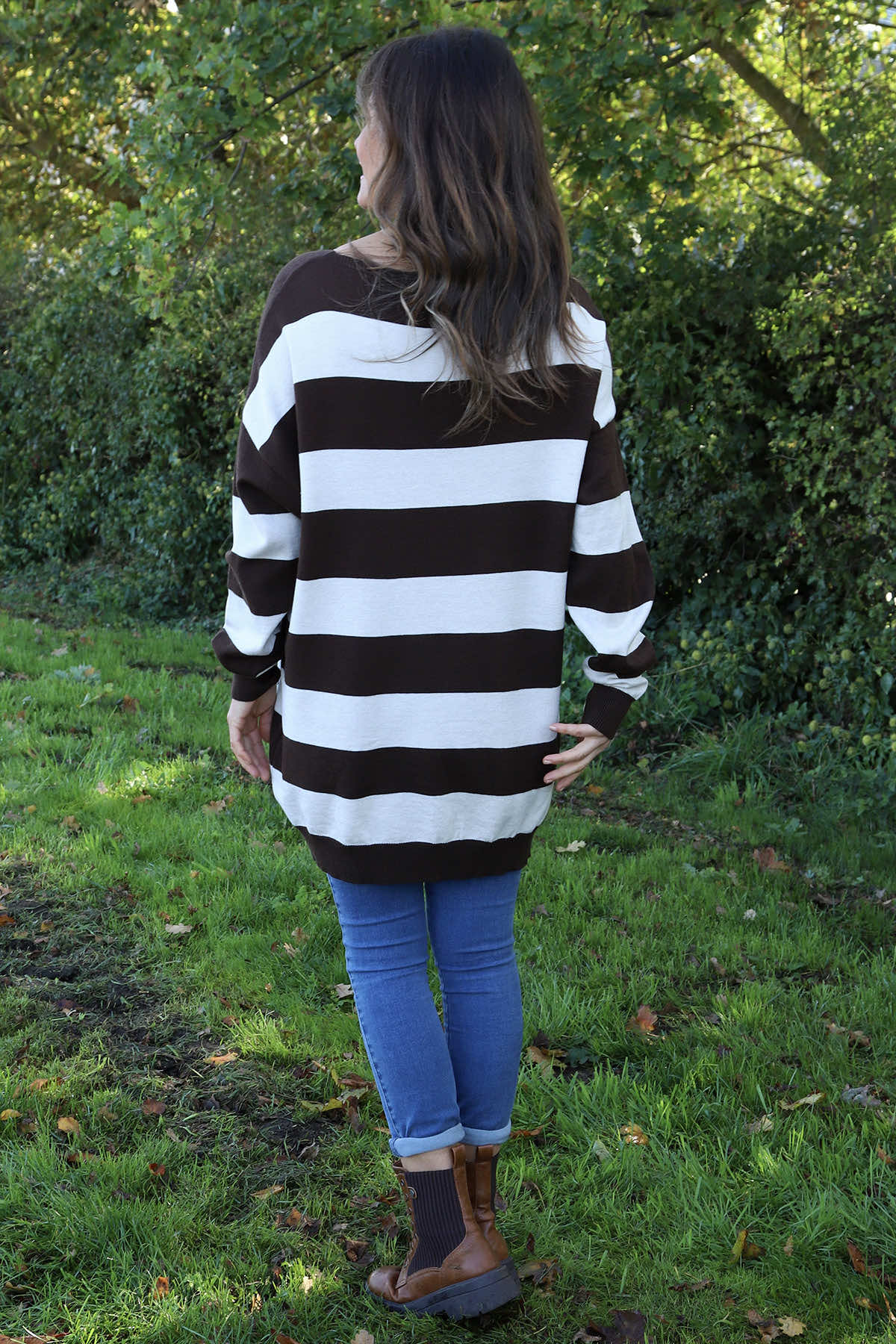 Brendalynn Stripe Knit Jumper Cocoa