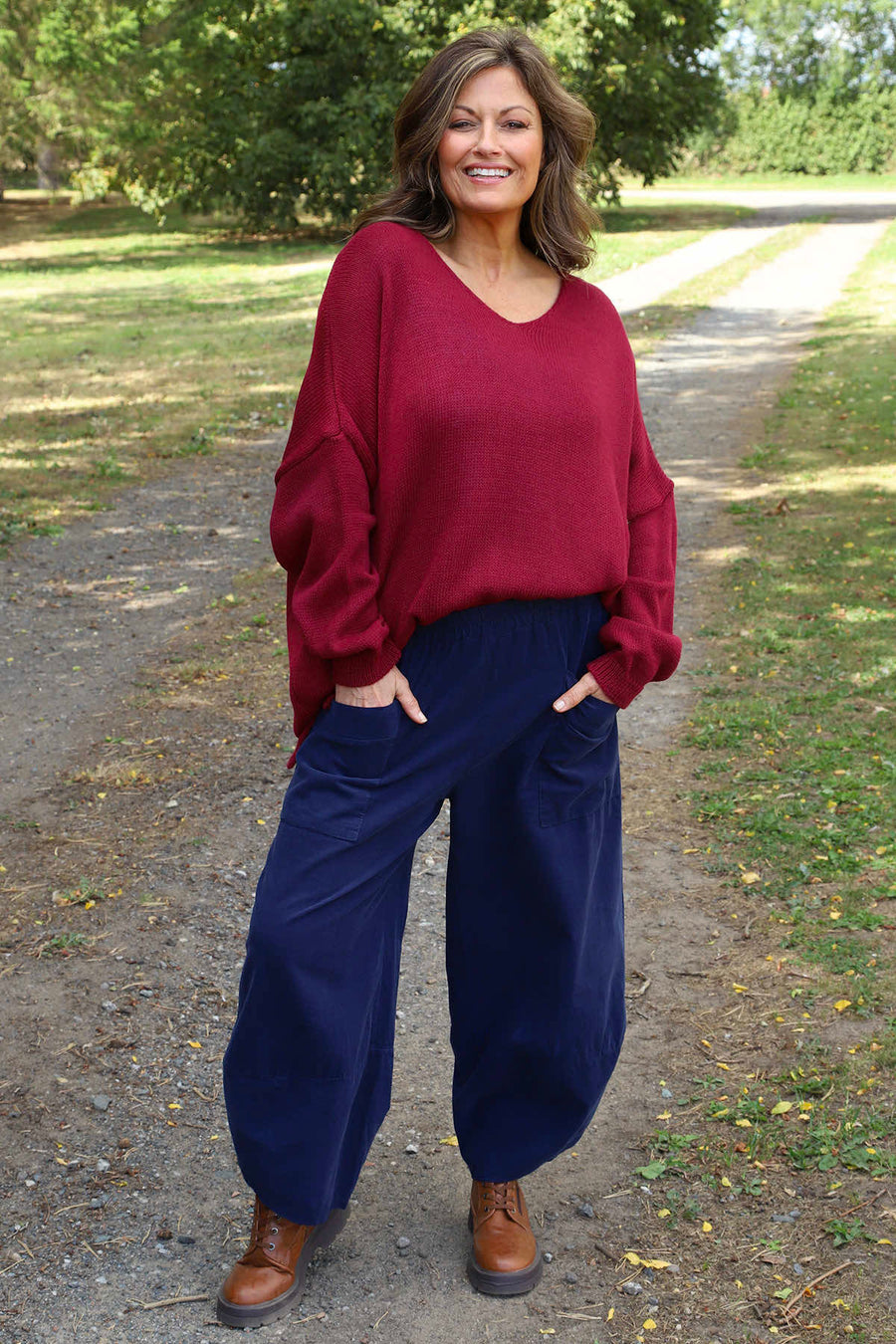 Primrose Needlecord Trousers Navy