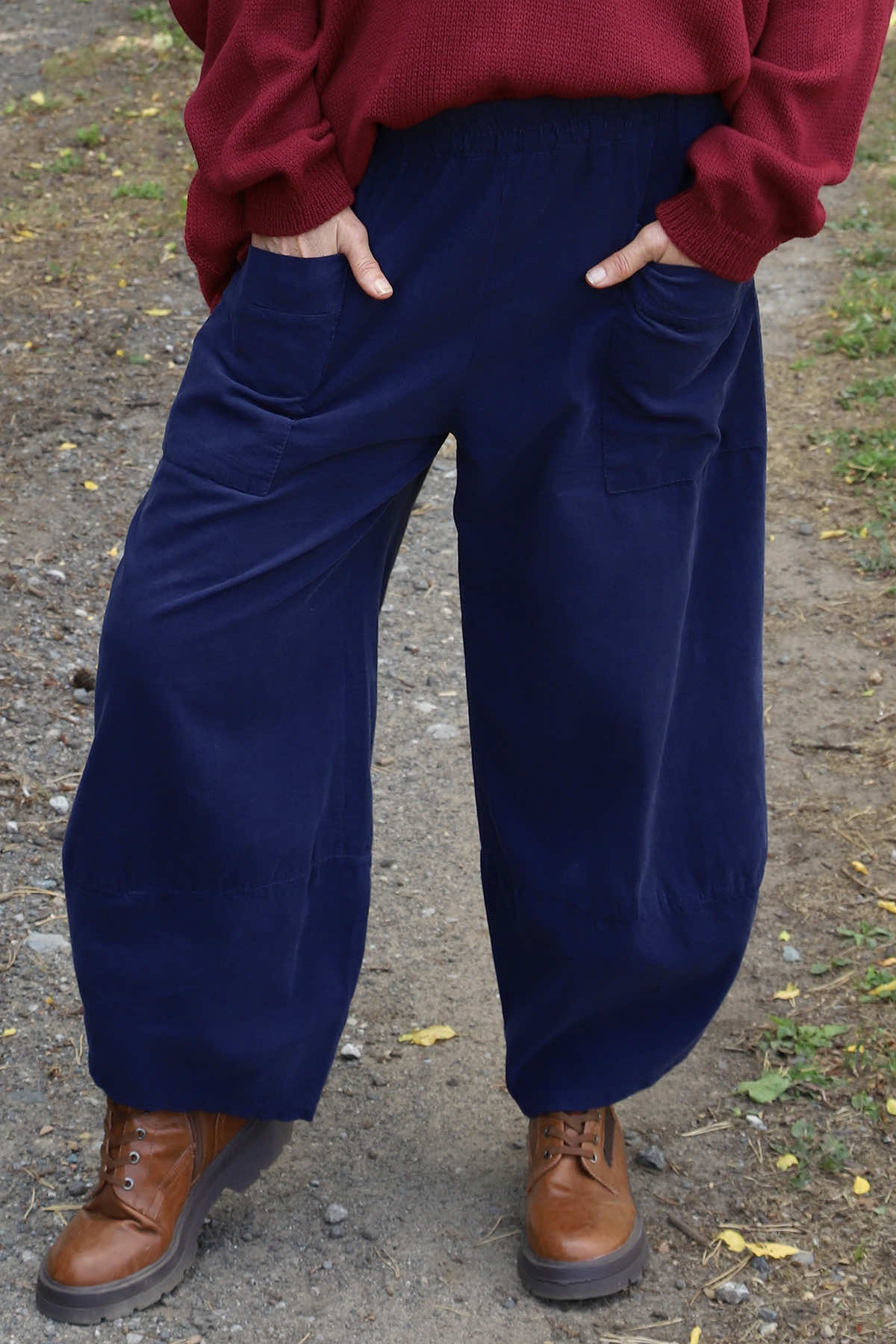Primrose Needlecord Trousers Navy