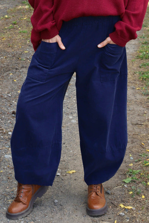 Primrose Needlecord Trousers Navy - Image 3