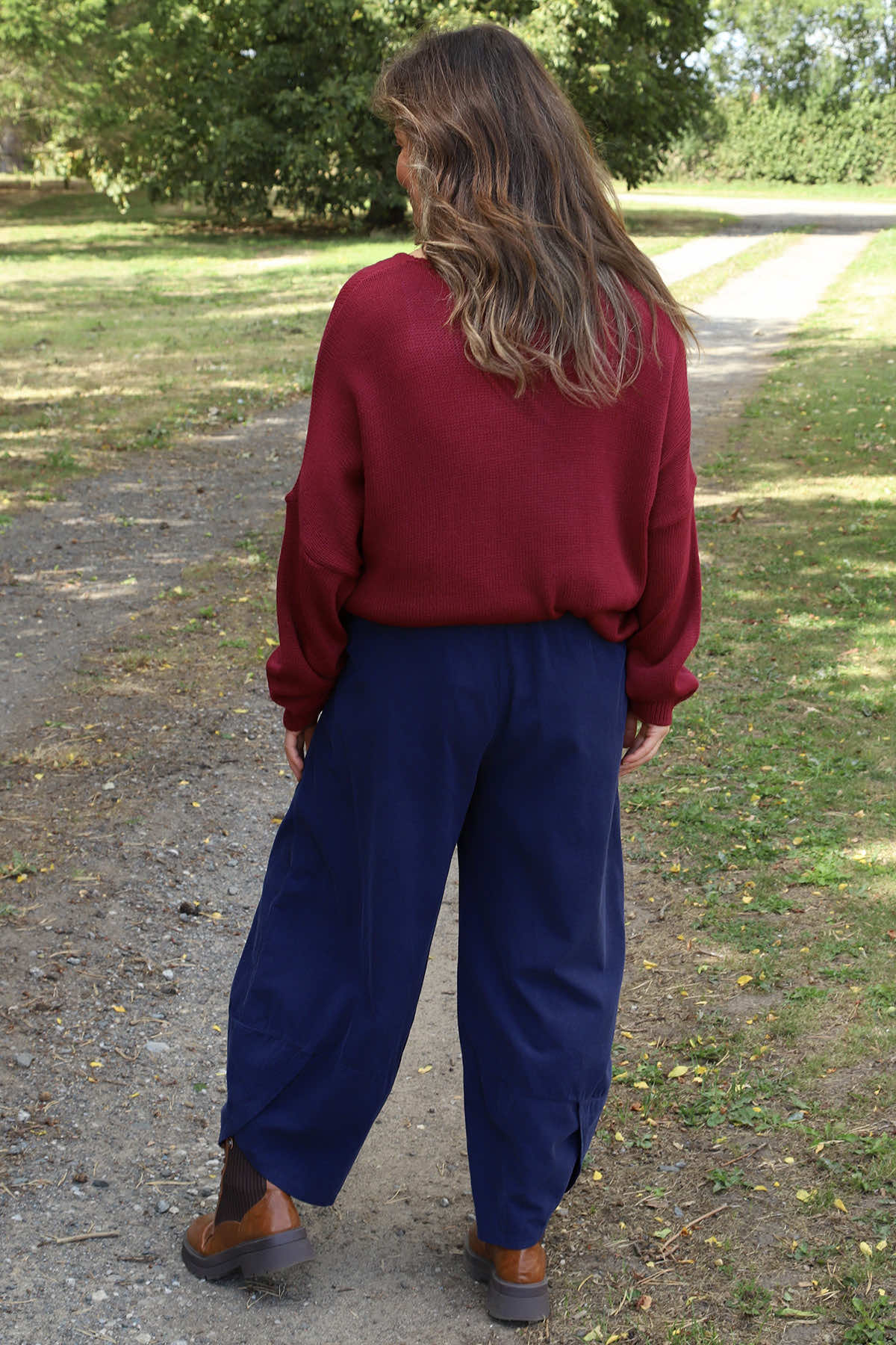 Primrose Needlecord Trousers Navy