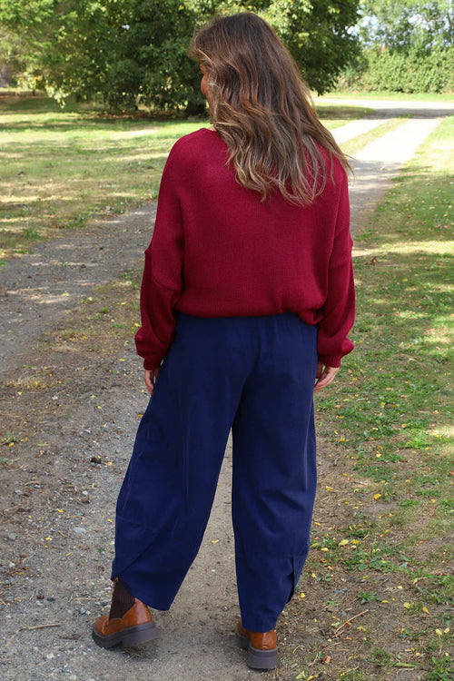 Primrose Needlecord Trousers Navy - Image 4