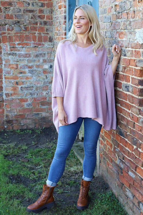 Saffron Knitted Jumper Pink