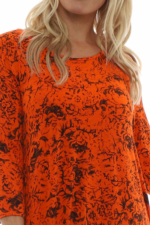 Etienne Print Dress Orange - Image 3