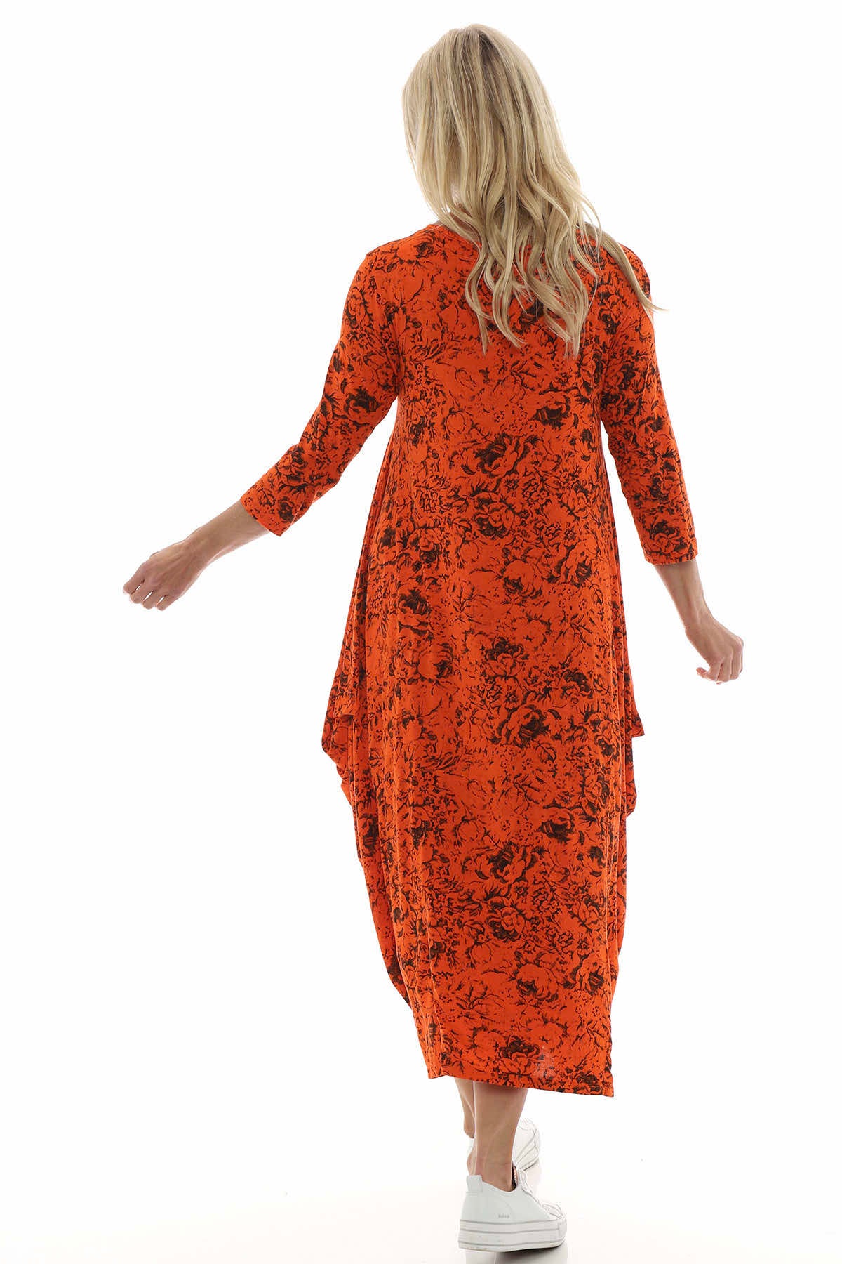 Etienne Print Dress Orange
