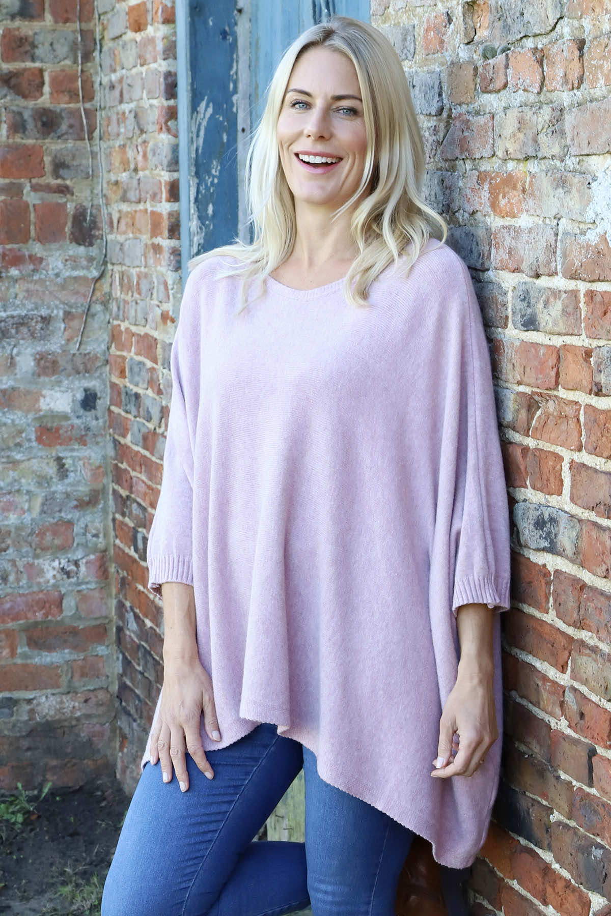 Saffron Knitted Jumper Pink