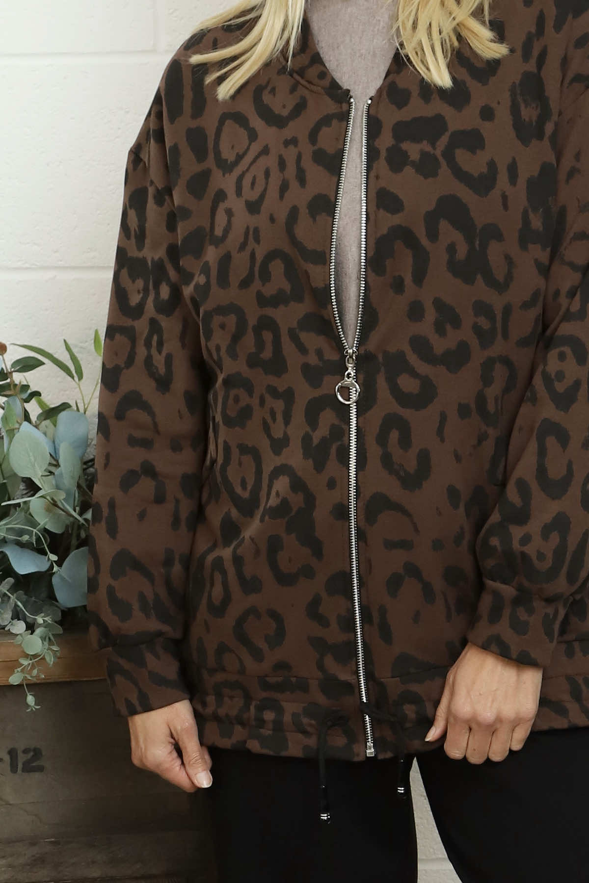 Katana Leopard Cotton Jacket Cocoa