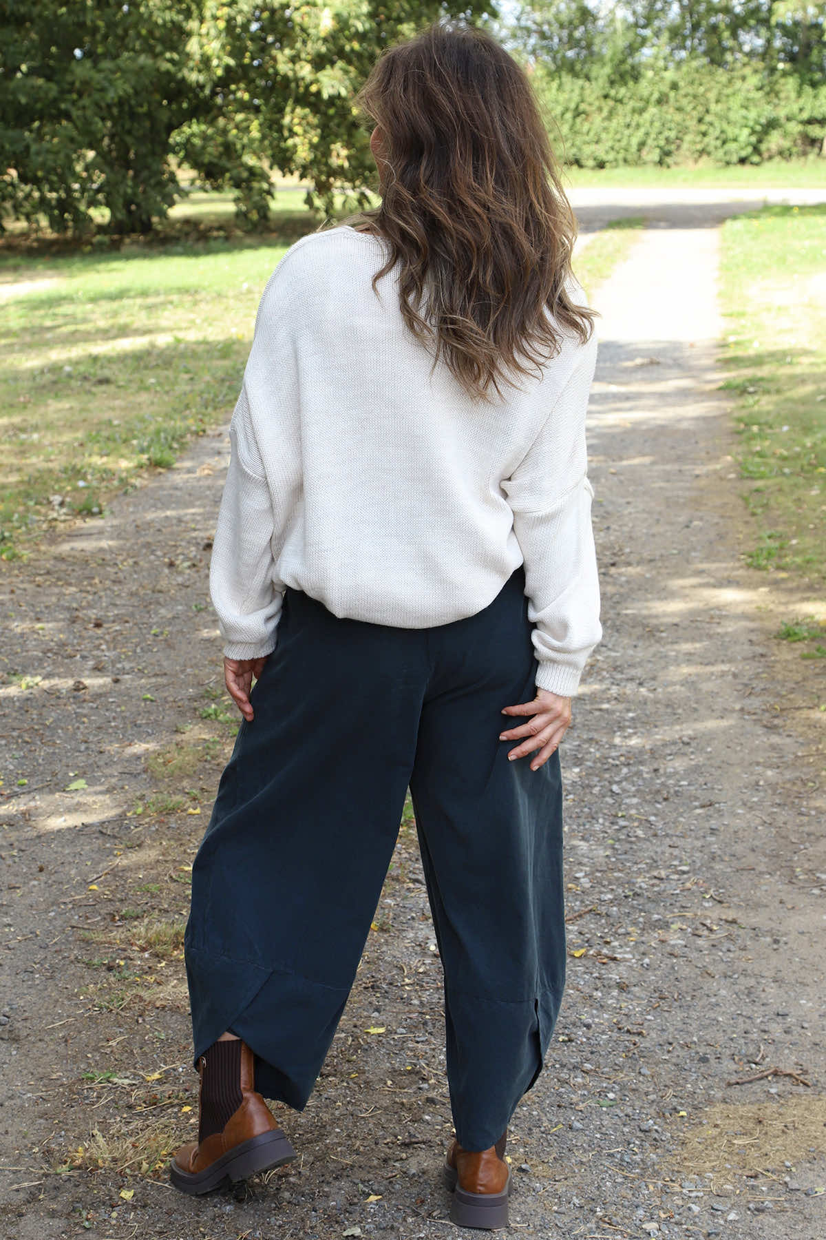 Primrose Needlecord Trousers Charcoal