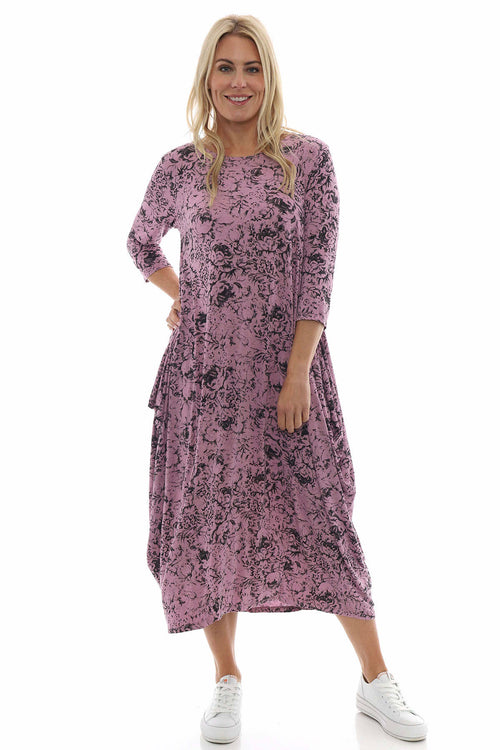 Etienne Print Dress Lilac - Image 2