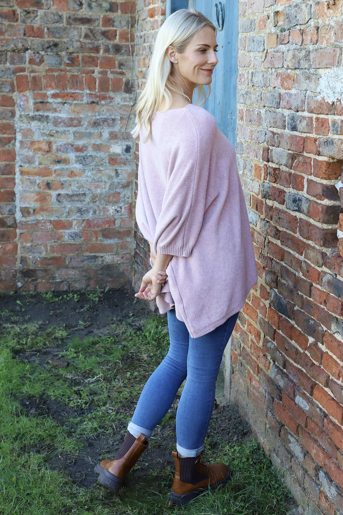 Saffron Knitted Jumper Pink