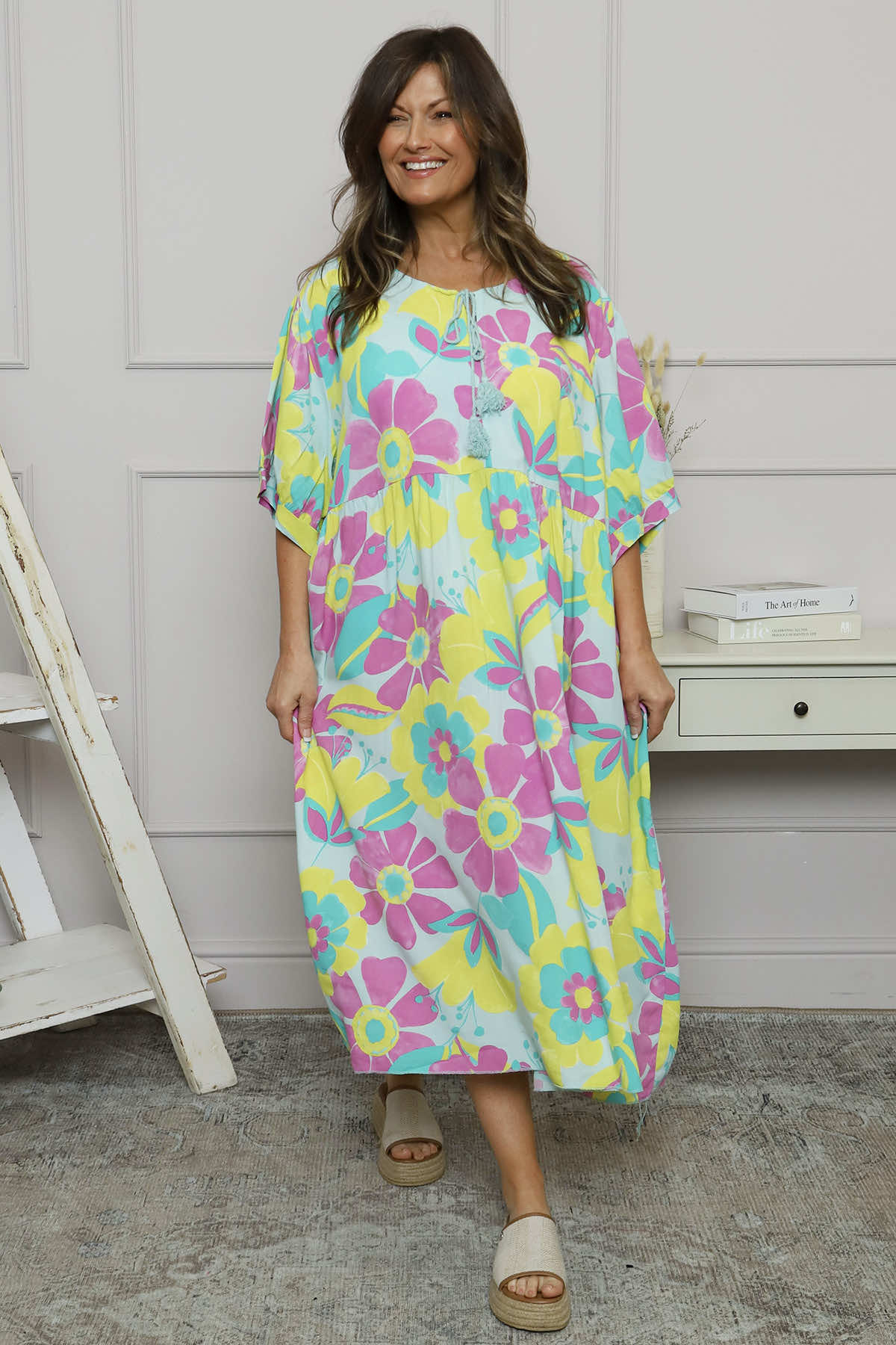 Elaida Floral Dress Sage Green