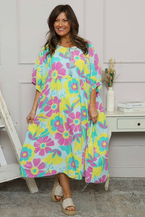 Elaida Floral Dress Sage Green - Image 2