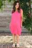 Romola Sleeveless Cotton Dress Fuchsia