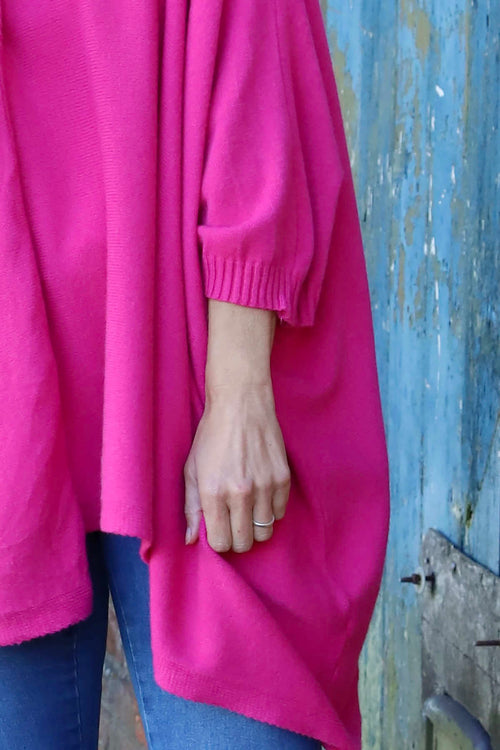 Saffron Knitted Jumper Fuchsia - Image 3