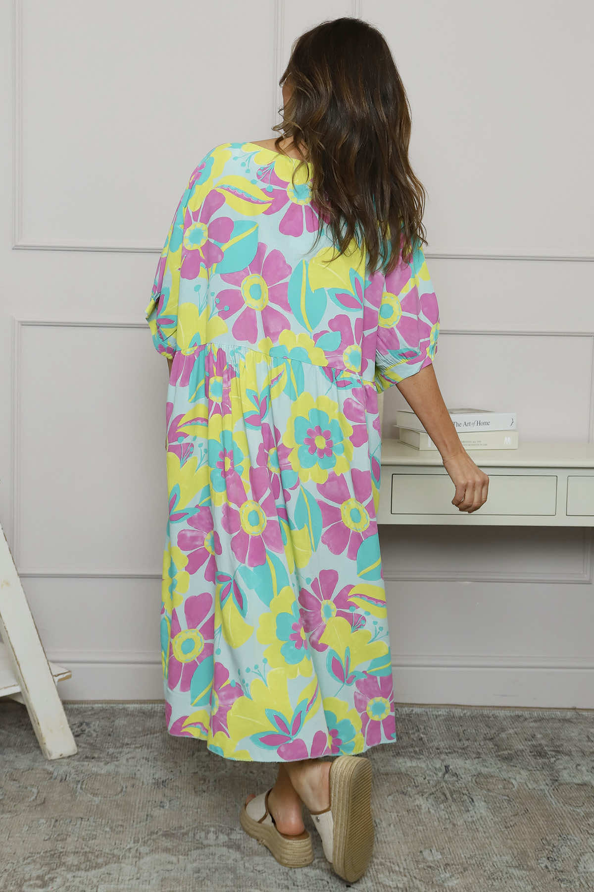 Elaida Floral Dress Sage Green