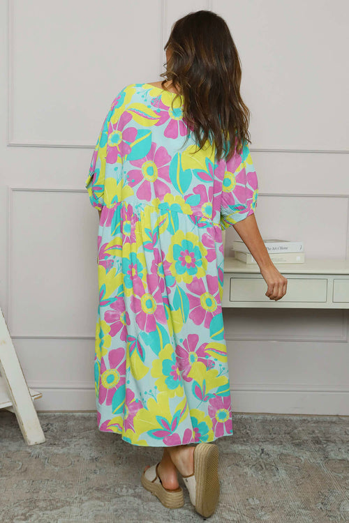 Elaida Floral Dress Sage Green - Image 4