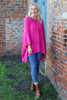Saffron Knitted Jumper Fuchsia