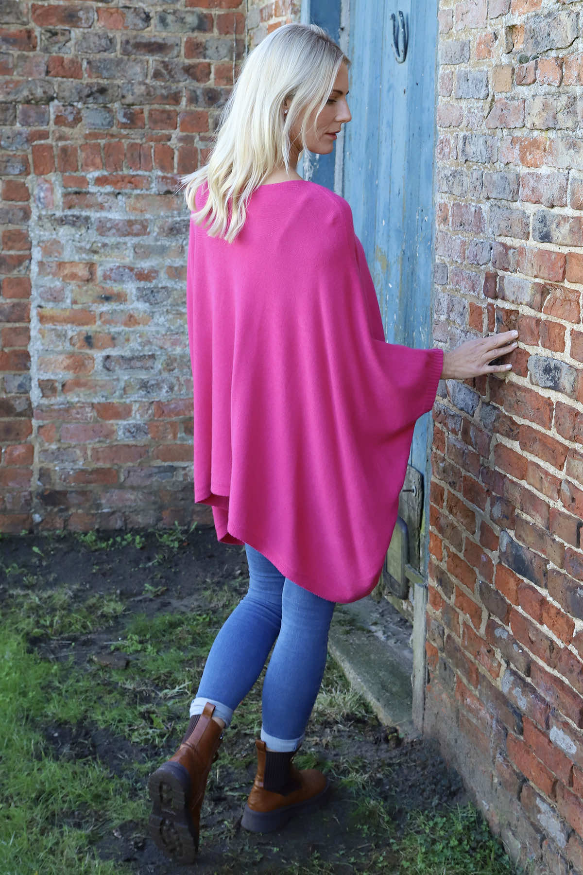 Saffron Knitted Jumper Fuchsia