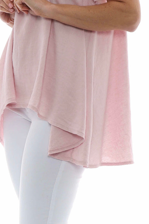 Harini Sleeveless Linen Top Pink - Image 3