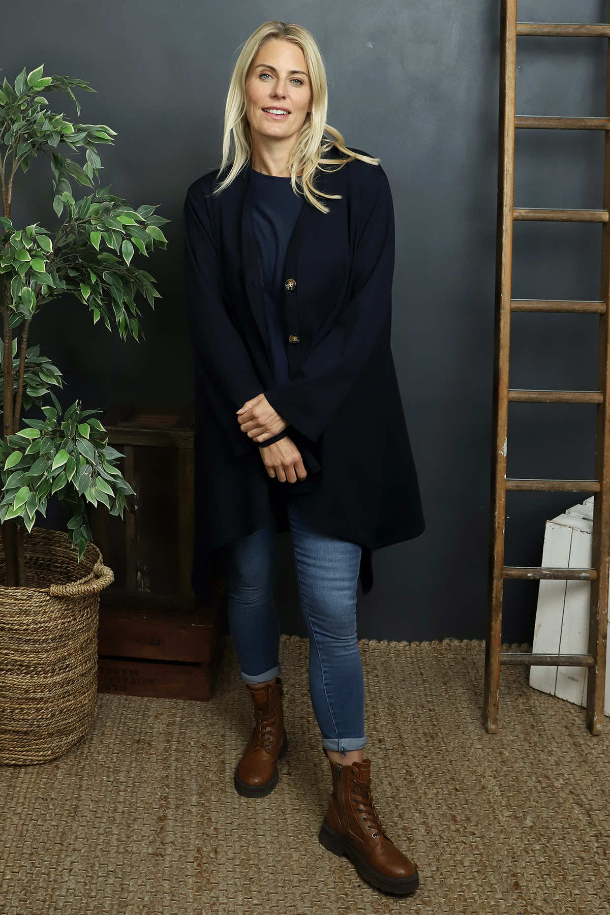 Ernestina Button Jacket Navy