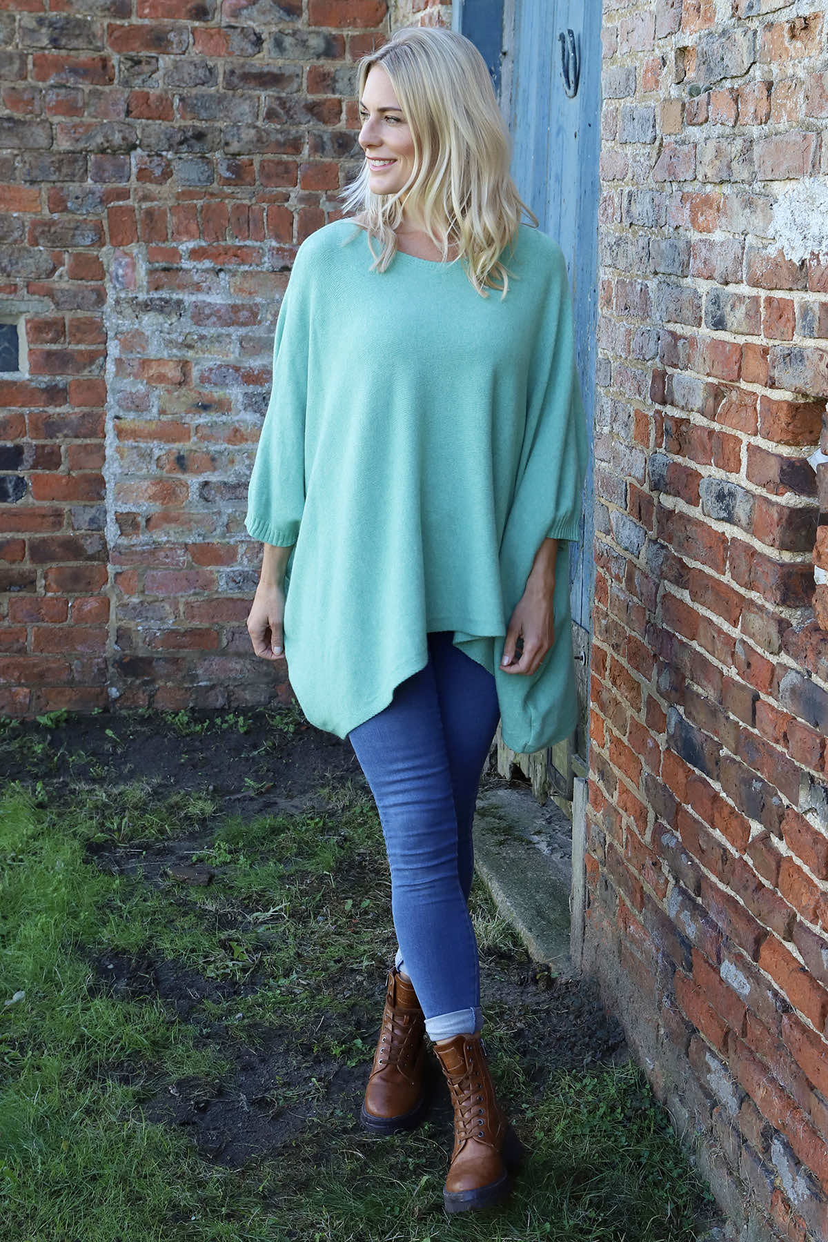 Saffron Knitted Jumper Mint