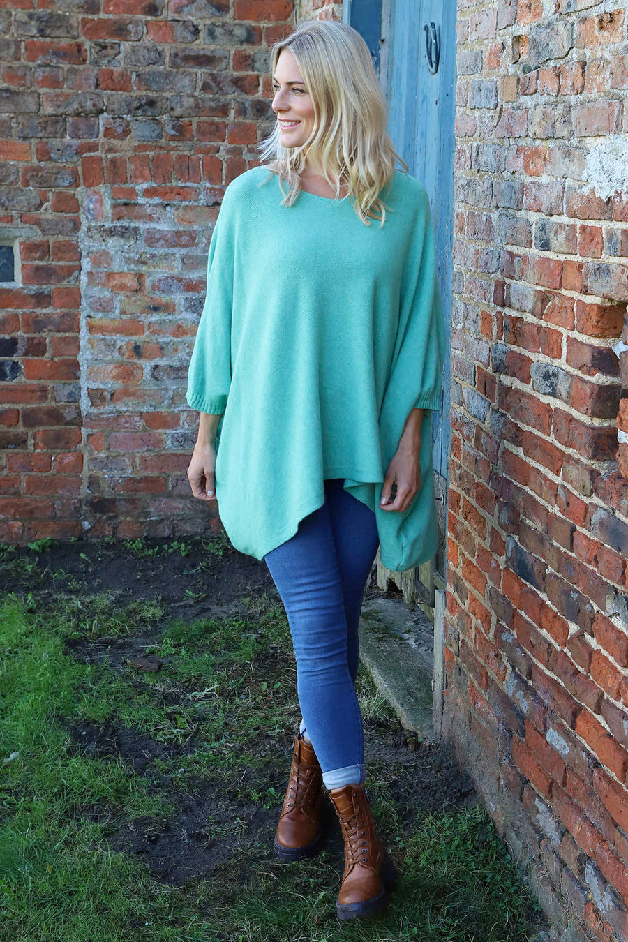 Saffron Knitted Jumper Mint