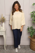 Danita Needlecord Top Stone Stone - Danita Needlecord Top Stone