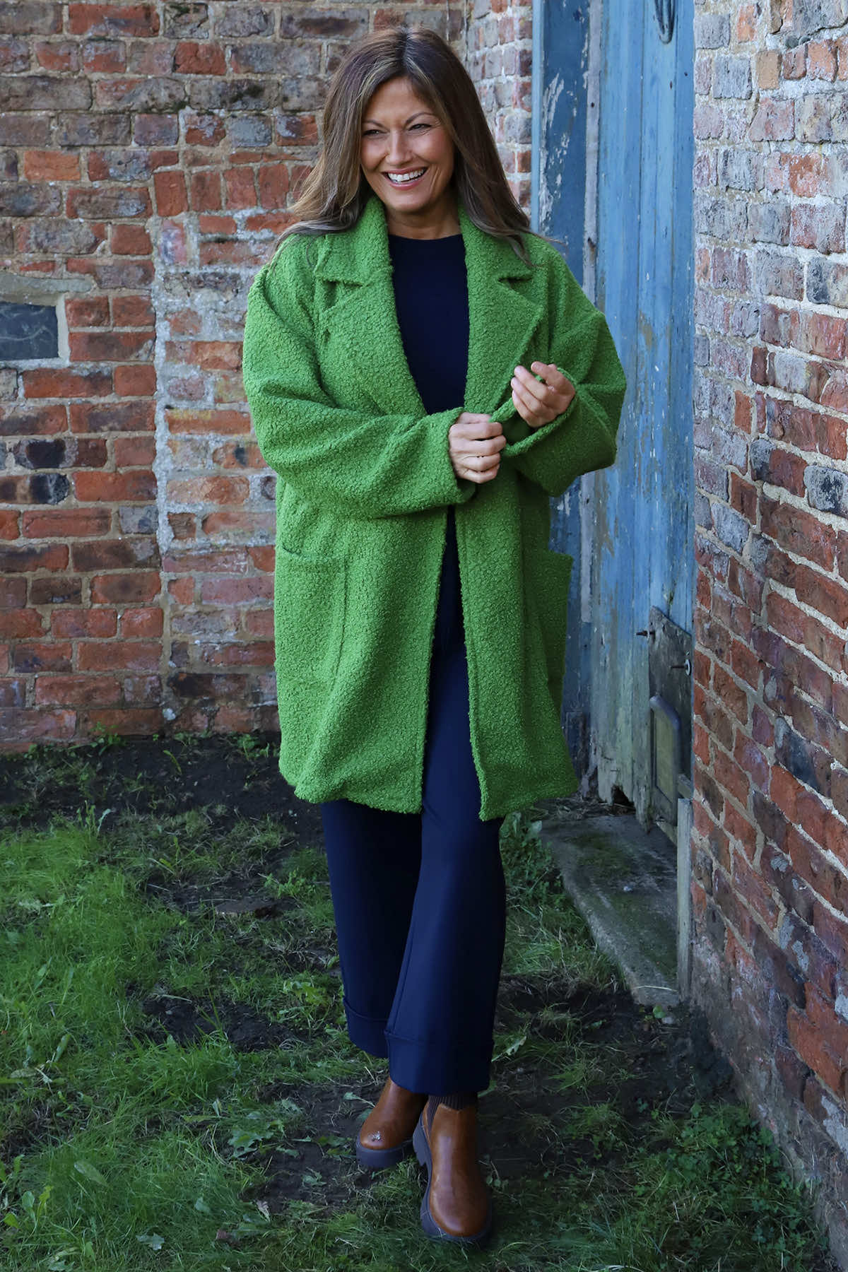 Brynne Boucle Jacket Green