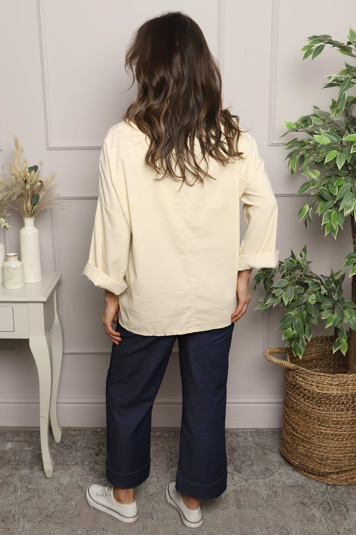 Danita Needlecord Top Stone