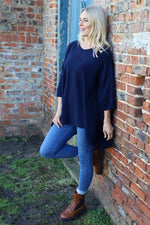 Saffron Knitted Jumper Navy Navy - Saffron Knitted Jumper Navy