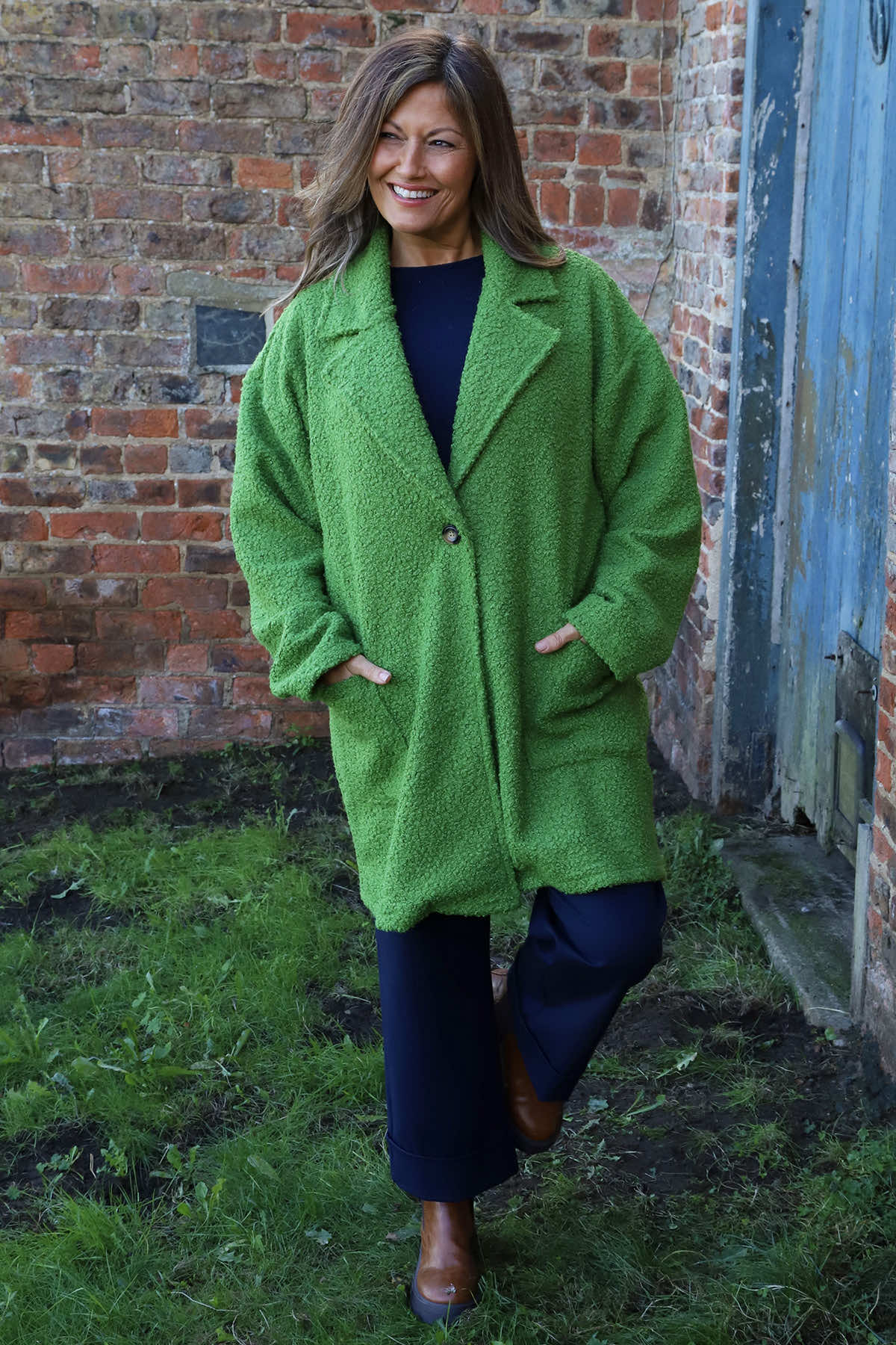 Brynne Boucle Jacket Green