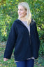 Colleen Cotton Zip Hooded Jacket Black