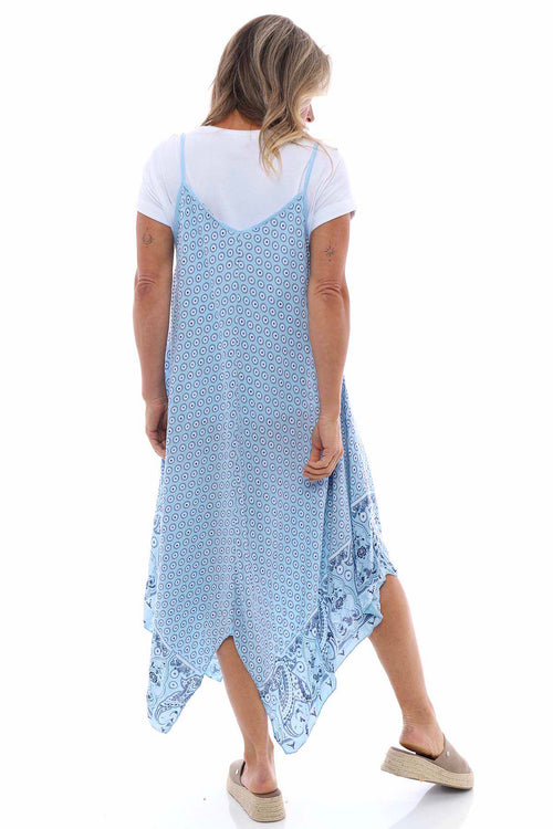 Bliss Daisy Pattern Dress Light Blue - Image 5