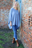 Saffron Knitted Jumper Blue