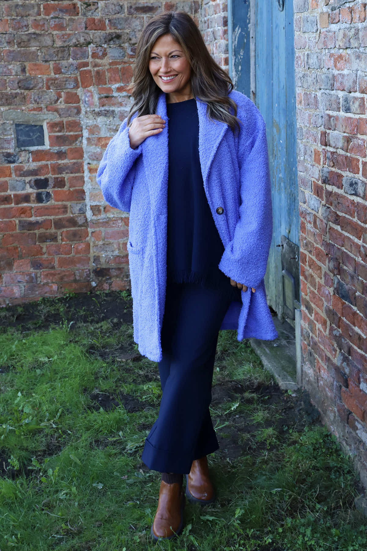 Brynne Boucle Jacket Lavender