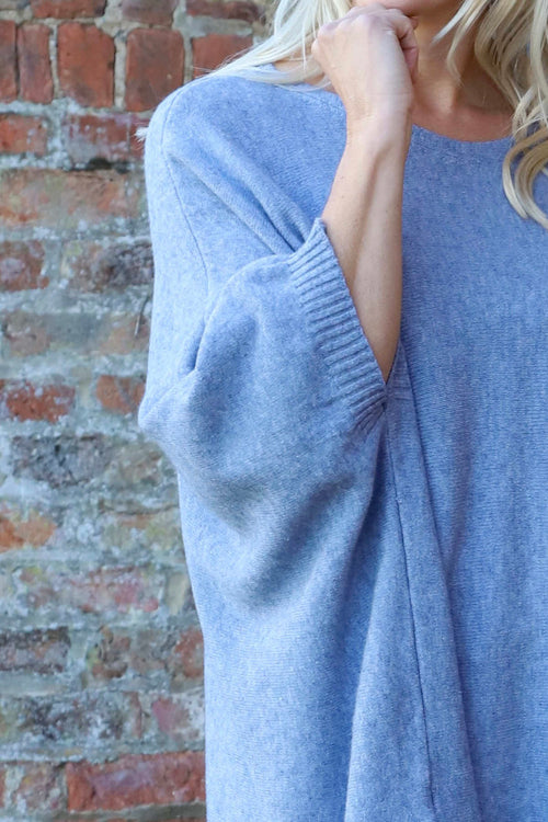 Saffron Knitted Jumper Blue - Image 3