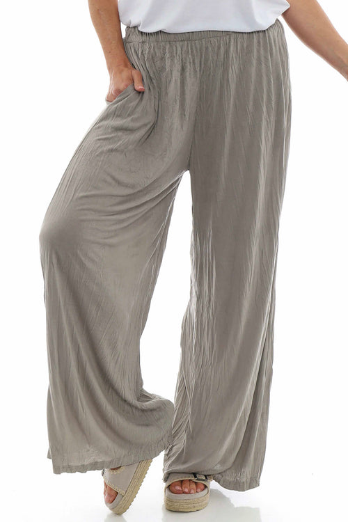 Charissa Crinkle Trousers Mocha - Image 4
