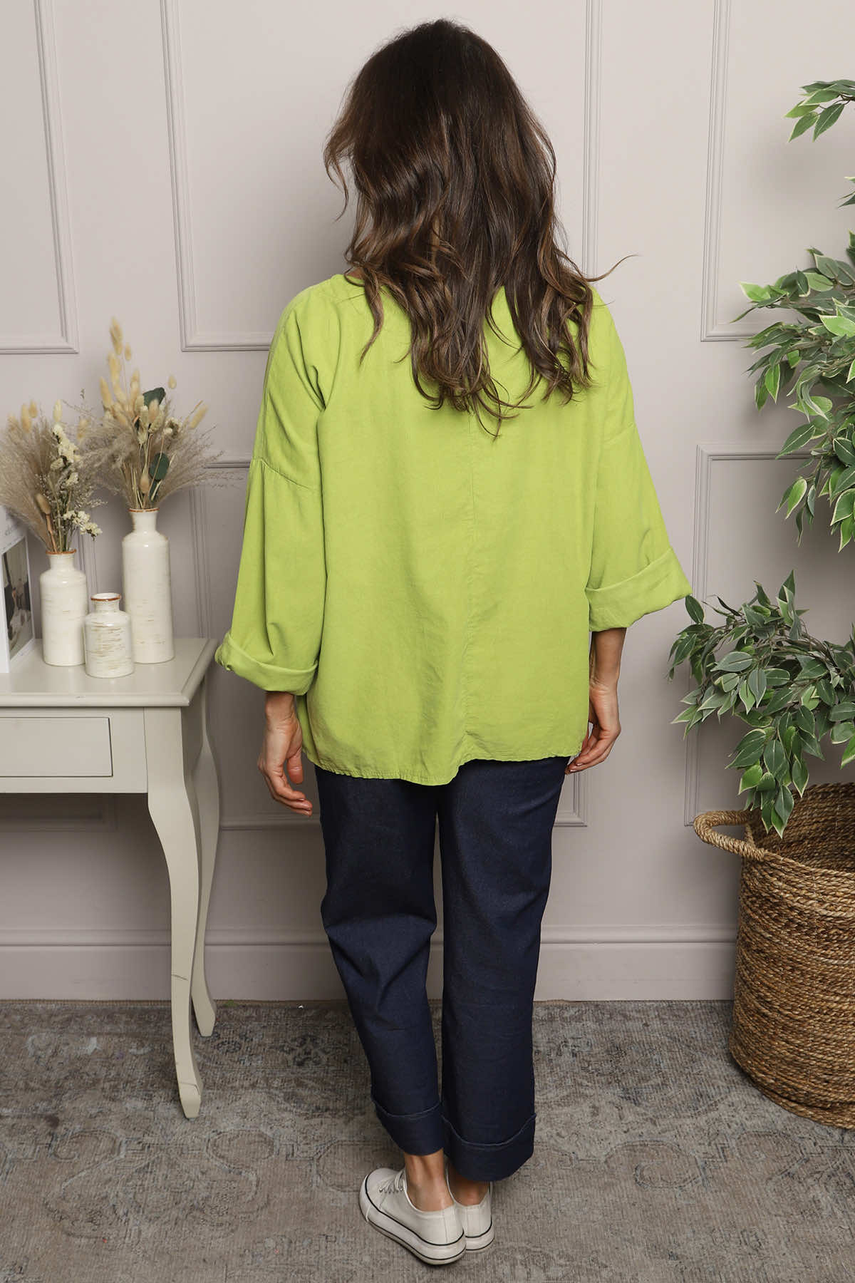 Danita Needlecord Top Green