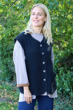 Agatha Cotton Padded Gilet Black Black - Agatha Cotton Padded Gilet Black