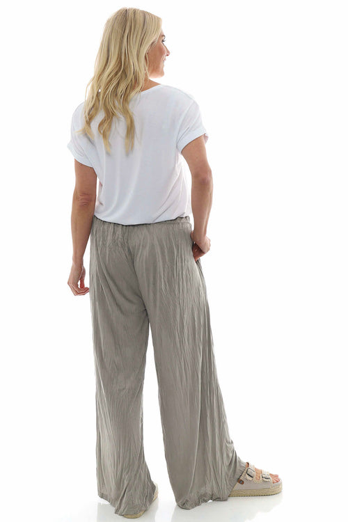 Charissa Crinkle Trousers Mocha - Image 8