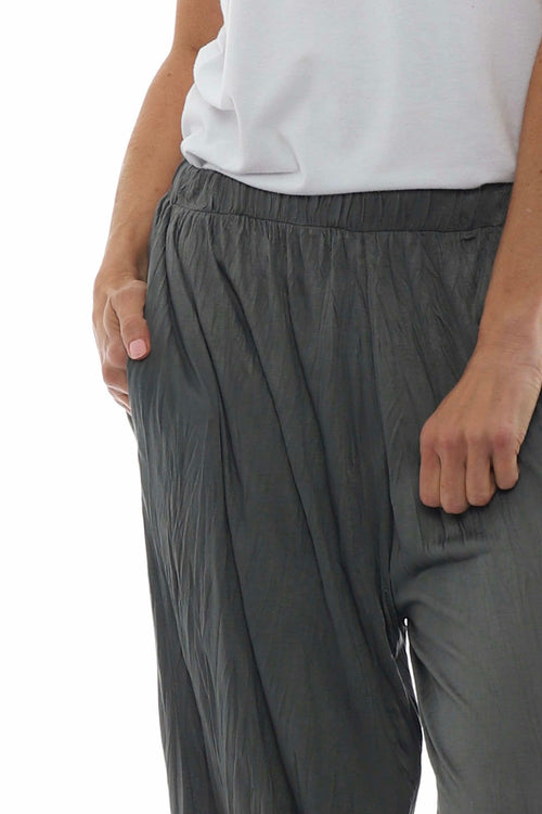 Charissa Crinkle Trousers Mid Grey - Image 5