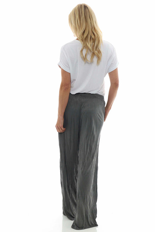 Charissa Crinkle Trousers Mid Grey - Image 7