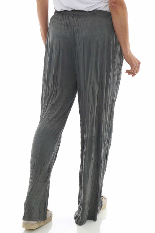Charissa Crinkle Trousers Mid Grey - Image 8