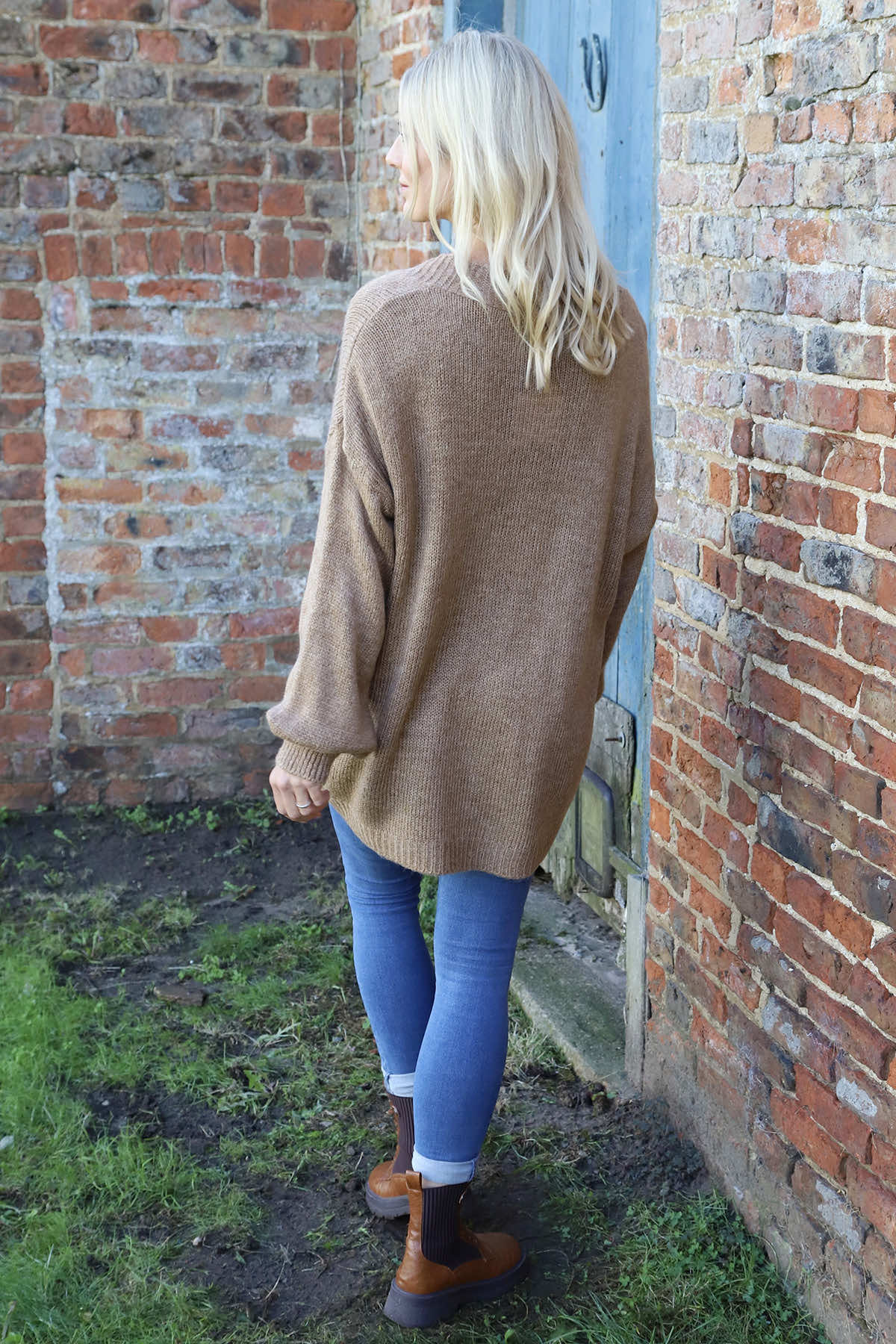 Brooklyn Tie Knitted Cardigan Camel