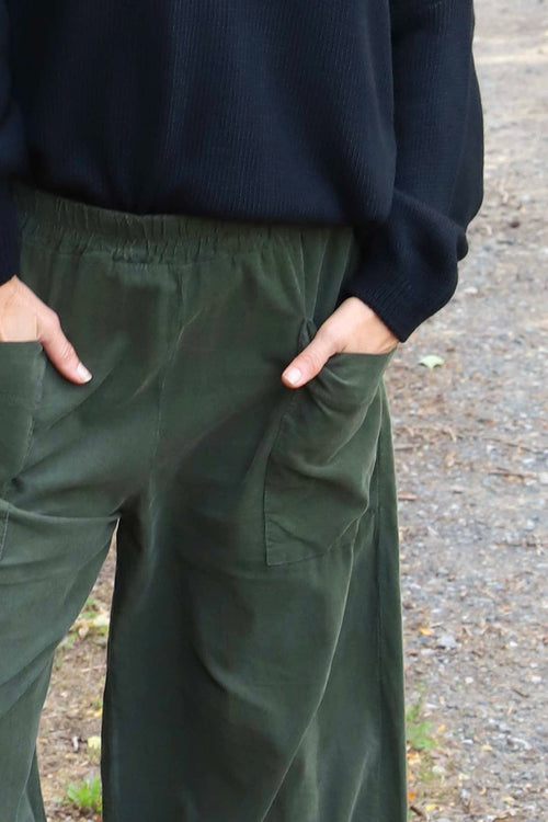 Primrose Needlecord Trousers Khaki - Image 3