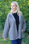 Colleen Cotton Zip Hooded Jacket Mocha